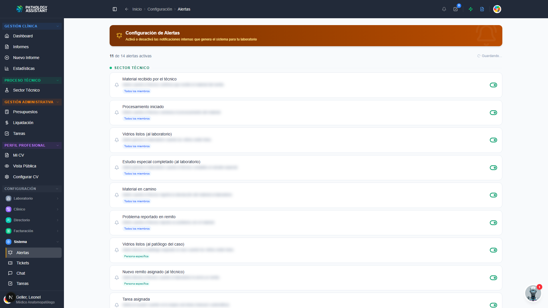 Alertas Configurables